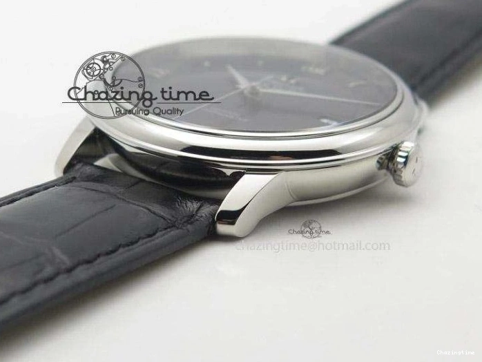 0719 De Ville MK 1:1 Best Edition SS Black Dial On Black Leather Strap A Unisex 8261